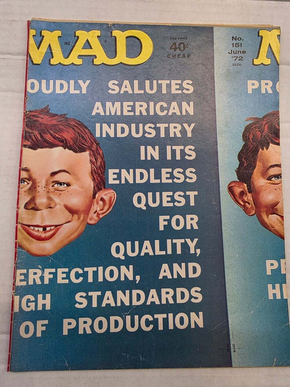 MAD Magazine June 1972 Alfred E. Neuman American Industry Satire Humour